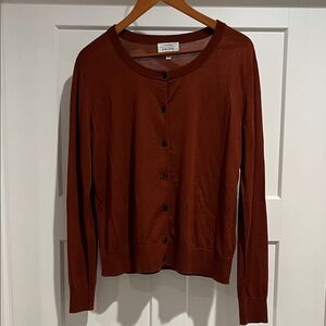 & Other Stories Rust Wool Cardigan
